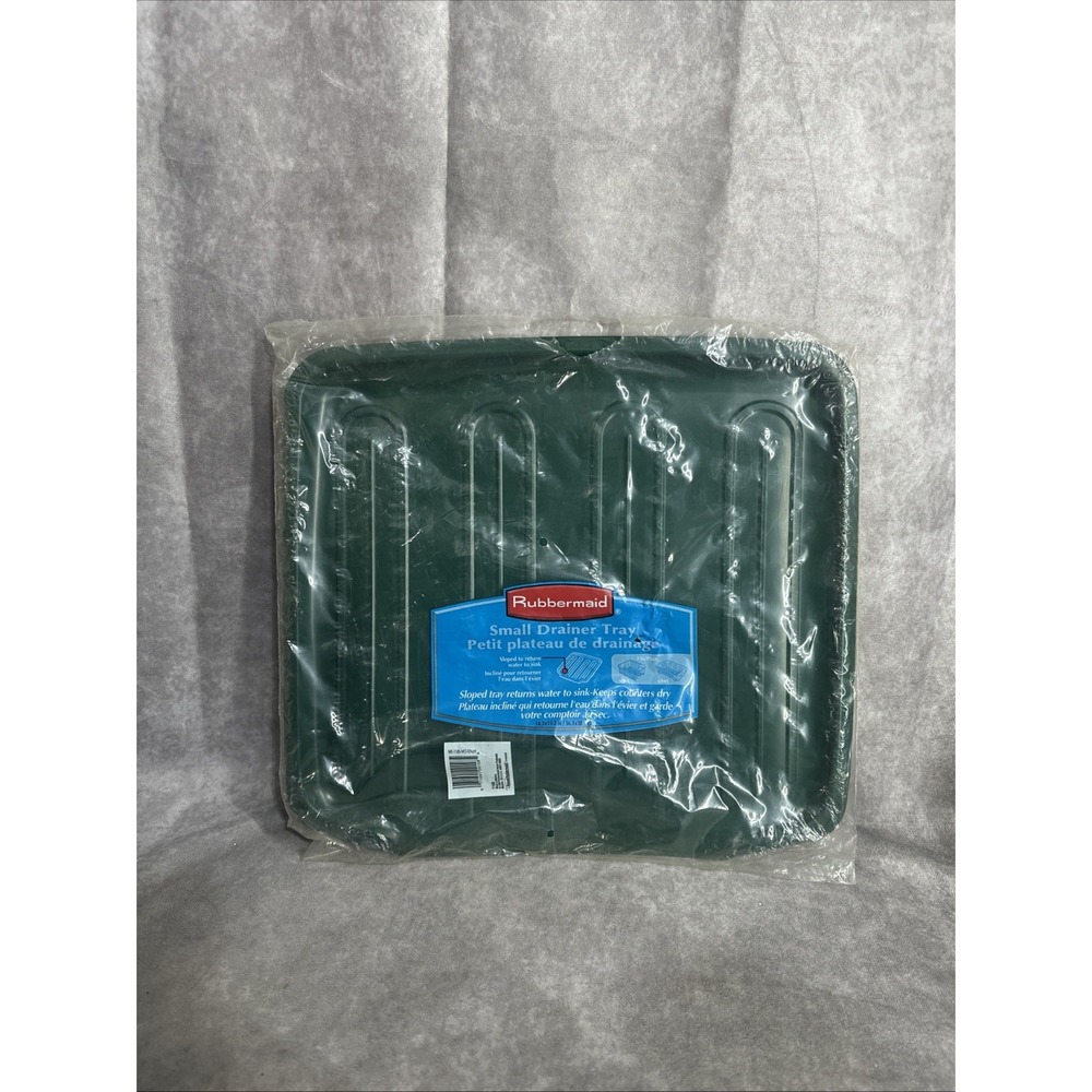 Vtg Rubbermaid 1180 Dish Drainer Tray Hunter Green New NOS cottage core